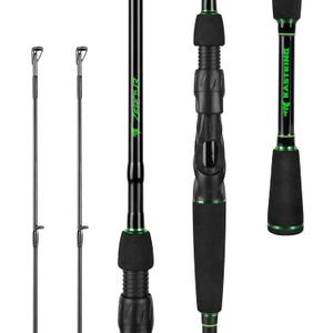 KastKing Zephyr Dual Tip Fishing Rod, Lightweight KastFlex IM6 Graphite Spinning & Casting Rod with Zirconium Oxide Ring Guides, Hook Keeper, EVA Grip, PTS Power Transition System