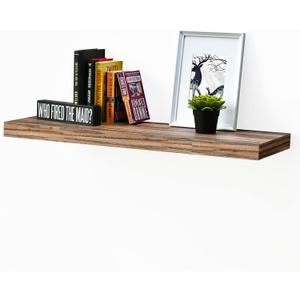 WELLAND 12" Deep Wall Shelves, Floating Wall Shelf Large Floating Shelves, 35.43" L x 11.81" D x 2" T, Deeper Than Others, Retro