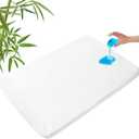 Pack and Play Mattress 38" x 26" x 1", Pack N Play Mattress Topper Pad with Removable and Washable Cover, Waterproof Playard Pad for Baby & Toddlers