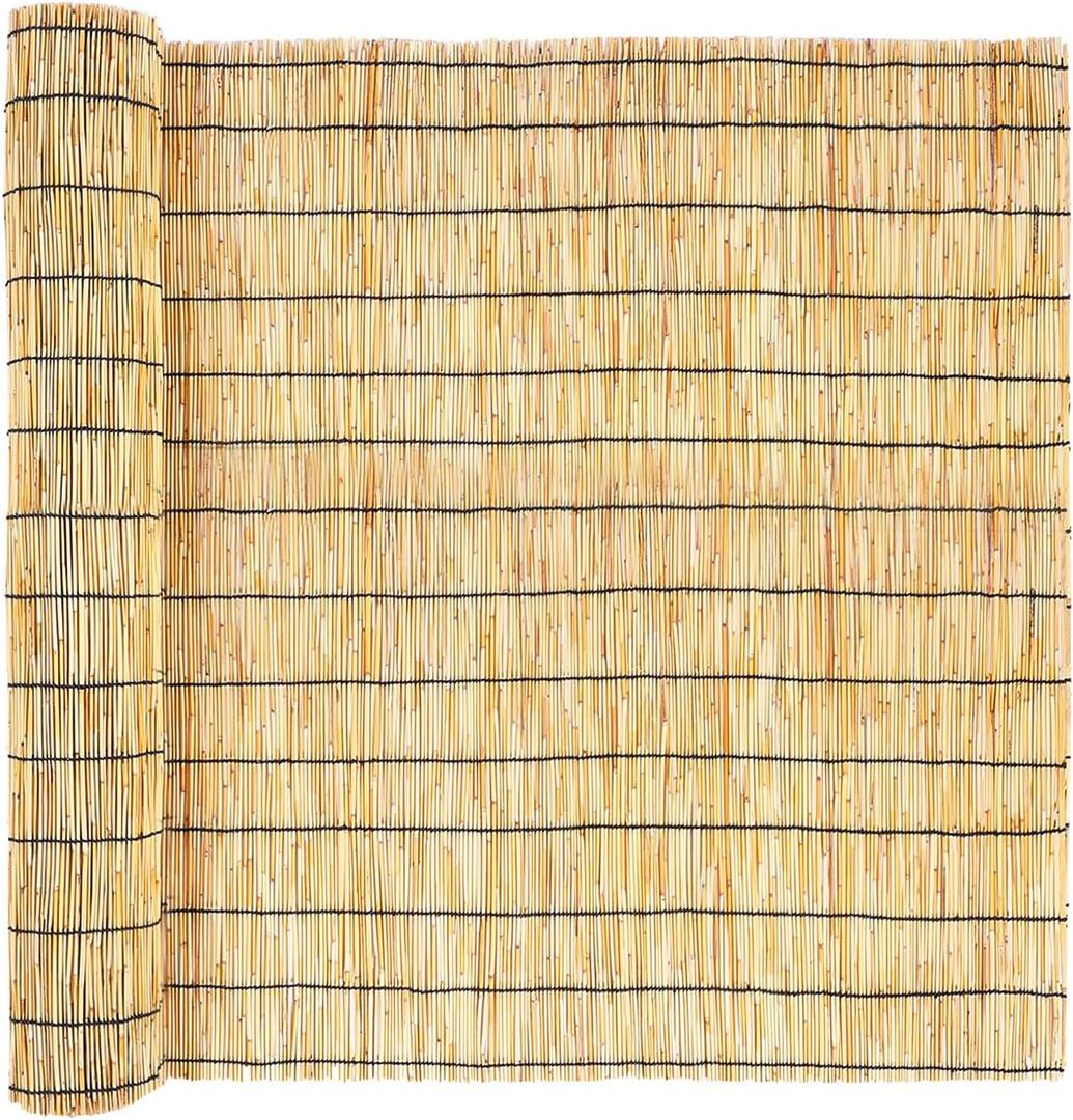 Natural Reed Fencing,Privacy Fence Bamboo-Like Reed Screen Curtain Natural Fencing for Garden,Balcony,Outdoor,Backyard Patio Decors Fence Rolls-Yellow,3FT X 13.1FT