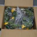 6 FT Artificial Lemon Garland for Front Door, Spring Garland with Lemons White Flowers Blueberry & Green Leaves Summer Fruit Garland for Mantel Fireplace Table, Wedding Home Party Decor