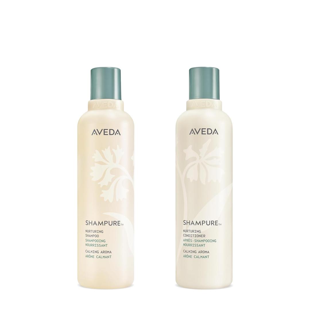 2 x Aveda Shampure Nurturing Shampoo for Fine to Medium Hair | Gently Cleanses and Nourishes Hair | With Abyssinian Oil | Calming Aroma of Lavender & Ylang Ylang |96% Naturally Derived*