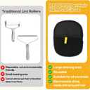 2 x BABORUI Pet Hair Removal Glove - 2 Pack Pet Hair Remover Glove, Electrostatic Gloves Pet Hair Lint Rolls into Strips, Dog and Cat Hair Remover Tool for Furniture, Car, Couch, Carpet, Clothes