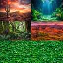 2 x Under The Sea Aquarium Background Colourful Corals Reefs Underwater Marine Views Fish Tank Background Ocean Lives Landscape Terrarium Background Tropical Fishes Aquarium Backdrop Decors 24x16in