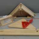 Weatherproof Cedar Dove Nesting Box - Outdoor Handmade Bird House with Triangular Entry | Attracts Mourning Doves