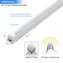 10-Pack 4.8 ft LED Shop Light Fixture - 90W T8 Integrated LED Tube Light - 6500K 12000LM V-Shape Linkable - High Output - Clear Cover - Plug and Play - 270 Degree Lighting for Garage, Shop, Barn
