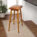 JONATHAN Y Peroni Saddle Backless Bar Stool, 30.5", Chestnut Brown