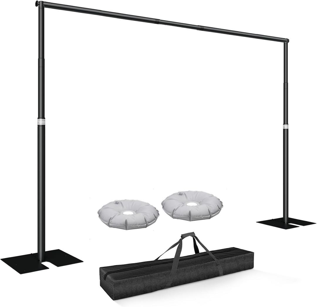 12x10ft Heavy Duty Backdrop Stand, Adjustable Pipe and Drape Stand