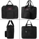 Wesoke Travel Duffel Tote Bag Black, Foldable Large Personal Item Bag Sport Gym Bag, Lightweight Carry On Bag Weekender Overnight Bag for Women and Men, Business Work Tote Nurse Dance Yoga Bag