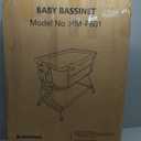 3 in 1 Baby Bassinet,Bedside/Rocking Bassinet for Baby,Bedside Crib with lockable Wheels,Waterproof Mattress,Adjustable 6 Heights,Portable Bassinets Bedside Sleeper for Newborn Infant-Beige