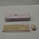 Wireless Keyboard and Mouse, 2.4GHz Cordless Keyboard Mouse Combo, Optical Mouse, Plug and Play USB Receiver, Compatible with Windows, Mac, Laptop, and PCMilk Tea