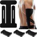 30 Count Kinesiology Tape for Elbow Pre Cut Waterproof Elbow Tape Original Cotton Athletic Latex Free Relief Muscle Support Pain for Sports and Long Lasting Support(Black)