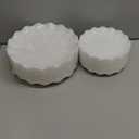 LIYH 24 Pcs White Plastic Plates Reusable - Unbreakable Party Plates, Microwave & Dishwasher Safe Camping Plate Sets Perfect for Parties, Birthday, Picnics, BPA Free (12Guests)