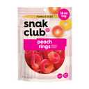 Snak Club Peach Rings Gummy Candy, Fruit Flavored Candy Gummies, Soft and Chewy, Gluten-Free and Vegan Snacks, 16 oz Resealable Bag (EXP 07/17/26)