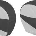 Explore Land Tire Covers 2 Pack - Tough Wheel Protector for Truck, SUV, Trailer, Camper, RV Universal Fits Tire Diameters 29-31.75 inches, Black & Gray
