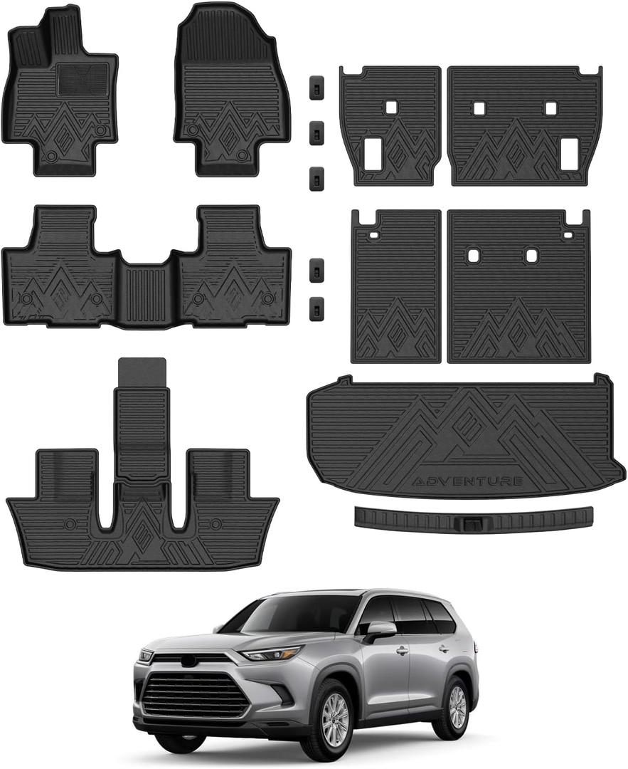 Floor Mat & Cargo Liner for Toyota Grand Highlander 2024-2026(7/8 Seats)