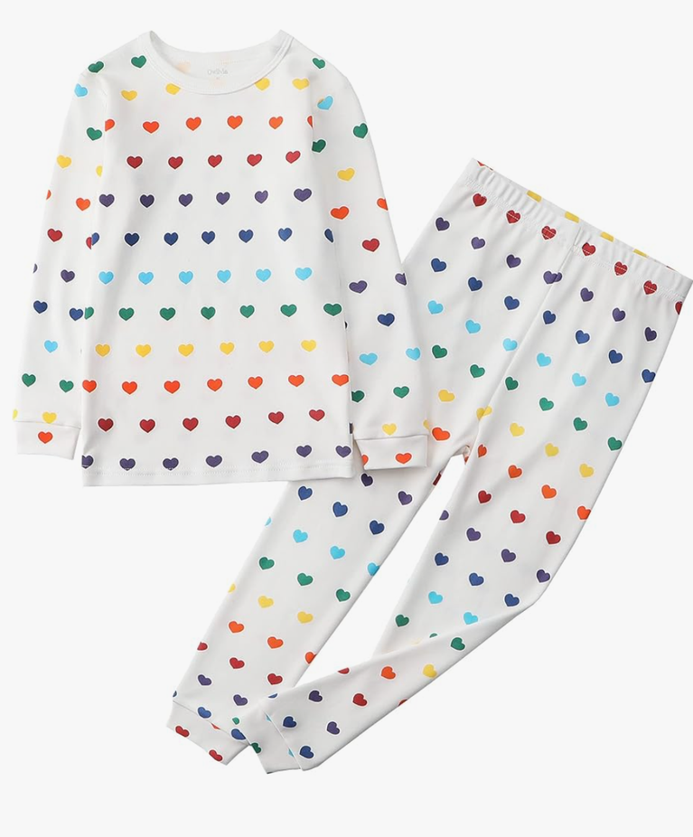 Owlivia 100% Organic Cotton Baby Long Sleeve Pajama Sets, Toddler Boy Girl 2-Piece Sleepwear 3-4T