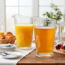 US Acrylic 64oz Bistro Clear Pitcher | Set of 2 Beer Pitchers | Reusable, BPA-free, Made in the USA, Indoor and Outdoor Pitcher Set for Water, Lemonade, Juice, Soda Pop, and Beer