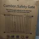 Cumbor 29.7-48" Baby Gate for Stairs, Mom's Choice Awards Winner-Dog Gate for Doorways, Auto Close Safety Pet Gate for Dogs Indoor, Easy Install Pressure Mounted Child Gate with Walk Thru Door, Black