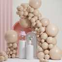 Double Stuffed Beige Balloons, Nude Beige Tan Balloon Arch,18 12 10 5 Inch Double Stuffed Apricot Brown Different Sizes for Neutral Baby Shower,Boho Party,Teddy Bear Birthday Party Decoration(Beige01)