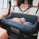 Large Dog Car Seat for SUVs & Trucks, High Back Booster Bench with Safety Tether & Storage Pocket, Washable Thick Cushion Bed for Medium Large Dogs up to 100 lbs