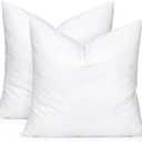 Artscope Synthetic Down Lumbar Pillow Insert, 12x12 Down Alternative Throw Pillow Insert. Ultra Soft Fluffy Sleeping Pillow with 100% Cotton Cover, Decorative Pillows Set of 2-White