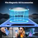 CENHUFO Privacy Case for Google Pixel 10/10 Pro, Full Body Phone Case with Built-in 9H Tempered Glass Privacy Screen Protector and Camera Protector, Shockproof Magnetic Anti Spy Cover - Blue