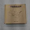 Flat Plug Extension Cord 5 FT, TESSAN Surge Protector Power Strip with 4 AC Outlets 1 USB C and 2 USB A Ports, 900 Joules Protection, Multiple Wall Outlet Extender Suitable for Home Office Dorm (5 FT, Gray)