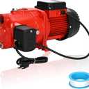 97080701 Shallow Well Jet Pump, 3/4HP, 14.5GPM, 115 V(Single Voltage), Cast Iron Well Depth Up to 25FT, Max Height 130 FT, for Rural Residences Farms and Cabins