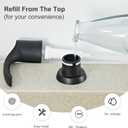 GAGALIFE Kitchen Sink Soap Dispenser with 17 Ounce Large Bottle, Built in Sink Soap Dispenser (Matte Black) Soap Dispenser for Kitchen Sink Refill from Top, G080B
