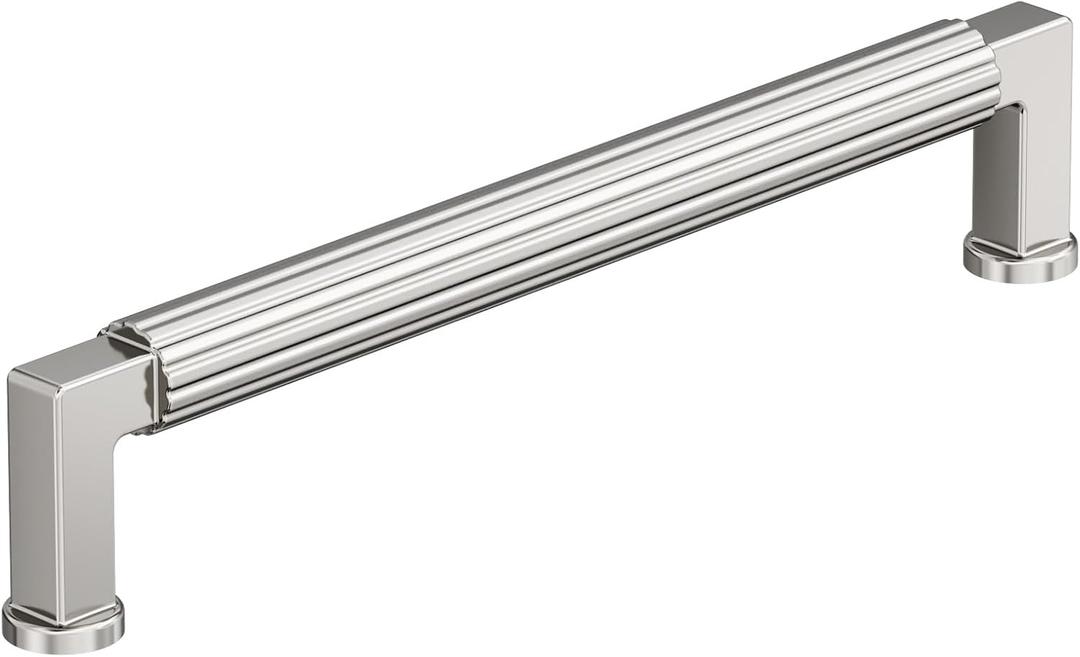 Amerock Ballard 6-5/16 inch (160 mm) Center-to-Center Polished Nickel Cabinet Pull, BP37645PN