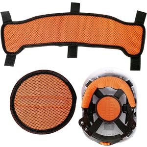 Aolamegs Hard Hat Sweatband and Top Pad - 1 Set Washable Hard Hat Sweat Bands with Helmet Padding,3-Layer Fabri Hardhats Sweat Liner Replacement,Hardhat Accessories for Welding/Construction Helmet