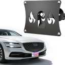 Front License Plate Frame Compatible with Genesis G70 G80 G90 GV70 GV80, No-Drill Grille Mount License Plate Holder with Screws, Anti-Theft Car Accessories