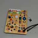 LED Busy Board for Toddlers 1-3, Montessori Toy with Key Switch, Light Up Wood Activity Sensory Board for Fine Motor Skills, Educational Travel Toy Gift for 1 2 3 Year Old Boys Girl（Farm Theme）