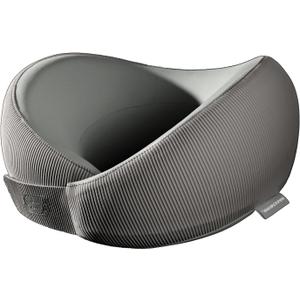 Skechers Men's Memory Foam Neck Pillow, Comfortable & Breathable Travel Pillow,Neck Pillow Airplane for Travel, Car Rides, Home, and Office Use, Ergonomic Design for Men and Women,Grey