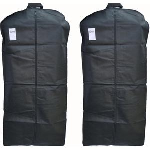 New 48" Breathable Gusseted Garment Bag Cover (Set of 1) - for Suits, Dress, Clothes, Tux, Jersey Storage Travel, Black