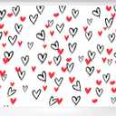 Kate Valentine Backdrops Heart Photo Backdrop Romantic Red and Pattern Background for Valentine Photography Studio Props, 7x5ft