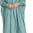 IBTOM CASTLE Abayas Dress for Women Muslim Prayer Clothes One Piece Hijab Modest Dubai Islamic Eid Salah Robe, One Size