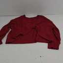 SweatyRocks Women's Criss Cross Round Neck Pullover Sweaters Long Sleeve Loose Cut Out Back Knit Tee Tops Backless Shirts (Large, Red Violet)