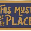 PLKMN This Must Be The Place Canvas Banner, Vintage Retro Banner Wall Hanging Flag Decor for Home Classroom Playroom