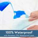 Waterproof Quilted Cot Mattress Pad, Fitted Cot Size Mattress Pads Protector Cover 30" X 75" for Narrow Twin, Breathable Soft Mattress Topper for Camping Sleep, White (Cover Only)