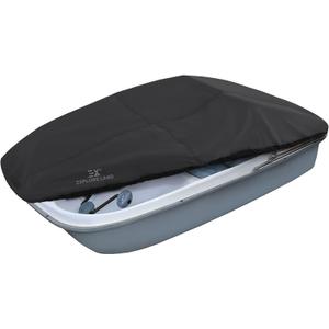 Explore Land Pedal Boat Cover - Waterproof Heavy Duty Outdoor 3 or 6 Person Paddle Boat Protector, Black