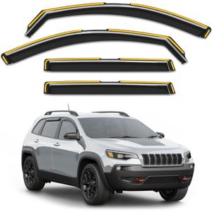 in-Channel Window Visors Rain Guards for Jeep Cherokee 2014-2023 | Extra Durable, Window Visors, Vent Visors, Window Deflector, Vent Shades, Car Accessories-4PCS
