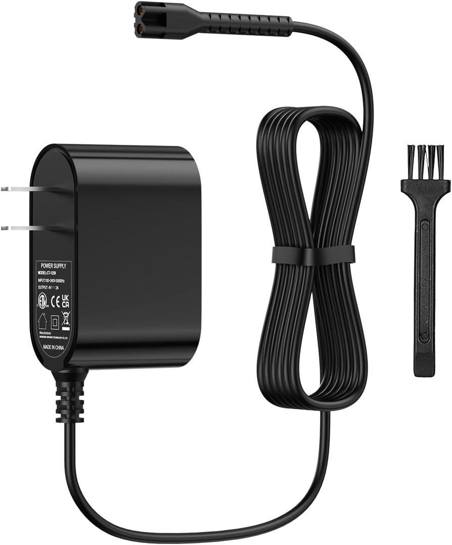 Replacement Charger for Wahl Magic Clipper, 4V Clipper Charger Compatible with Wahl 8164/8591/8148/8504, Power Cord for 5-Star Magic Clip Cordless Trimmer, 1919 100 Year Hair Clipper