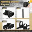 Fabbay 8 Sets Bike Rack Straps Replacement Bicycle Hitch Strap Cradle Car Rack Parts Bike Carrier Mount Rubber Strap for SUV Truck Minivan Hatchback Sedan Accessories (1 Inch Trailer Hitch)