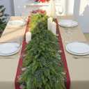 6ft Christmas Cedar Garland - Realistic Artificial Cedar Pine Garland - Lush Faux Greenery for Fireplace, Mantel, Porch, Staircase, Table - 2pcs Holiday Decor