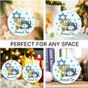 3 x Christmas Hanukkah Ornaments 2025, Hanukkah Gifts for Women, Christmas Tree Decoration Ceramic Ornaments, Chanukah Decorations Religious Gifts for Women, Xmas Hanging Ornaments
