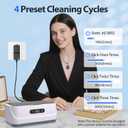 Ultrasonic Jewelry Cleaner: 48Khz Ring Cleaner Ultrasonic Machine with Digital Timer, 4 Cleaning Modes, 24W Sonic Cleaner for Jewelry, Glasses, Retainer, Watch Strap, Home & Travel Use, 13.5oz