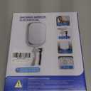 TAILI Shower Mirror Fogless for Shaving, Anti Fog Shaving Mirror with Razor Holder NO-Drilling, Removable, Shatterproof & Waterproof, Wall Mounted Bathroom Accessories with Powerful Suction(White)