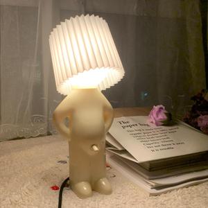 Shy Man Lamp-Creative Small Night Light LED Plug-in Table Lamp for Bedroom Office,Novelty Fun White Elephant Gift for Men Women Christmas Gifts,Valentines Day Gifts for Him Her(White)